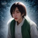 音乐编辑林晚在堆满黑胶和耳机的房间里试听歌曲，暖黄灯光营造静谧的深夜听歌氛围